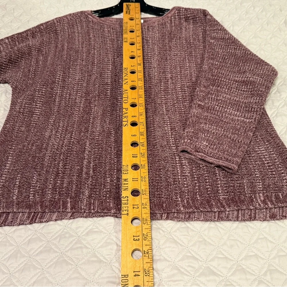 Elegant Mauve Knit Sweater - Size Large Petite - Picture 4 of 9